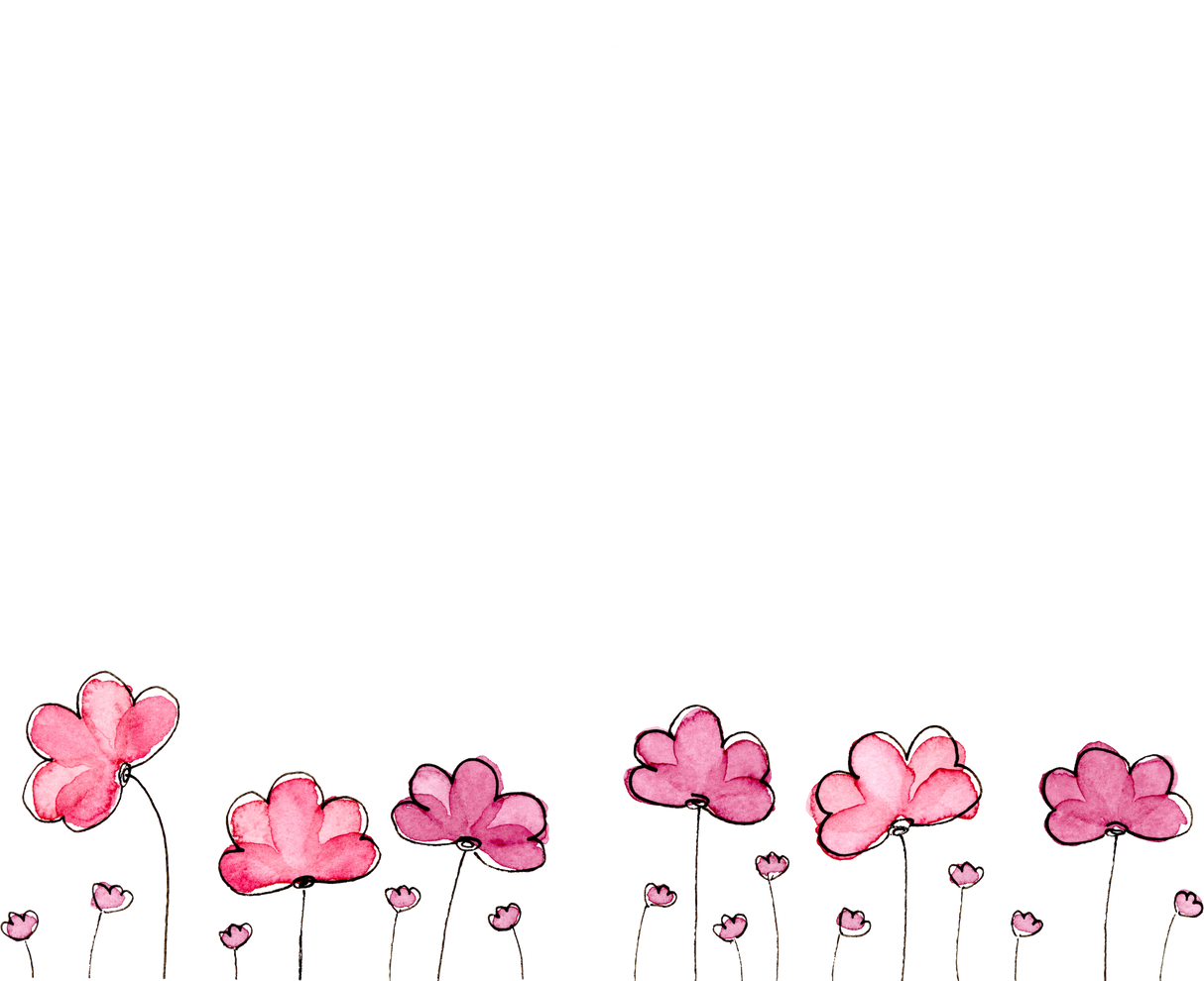 Pink Flowers Illustration